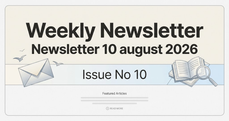 Weekly Newsletter Newsletter 10 august 2026 Issue No 10