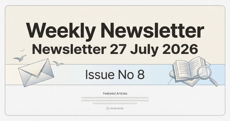 Weekly Newsletter Newsletter 27 July 2026 Issue No 8