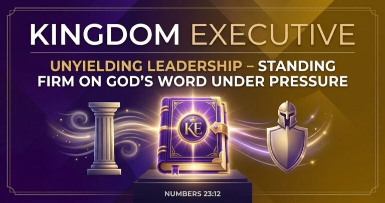 Kingdom Executive Unyielding Leadership – Standing Firm on God’s Word Under Pressure (Numbers 2312)